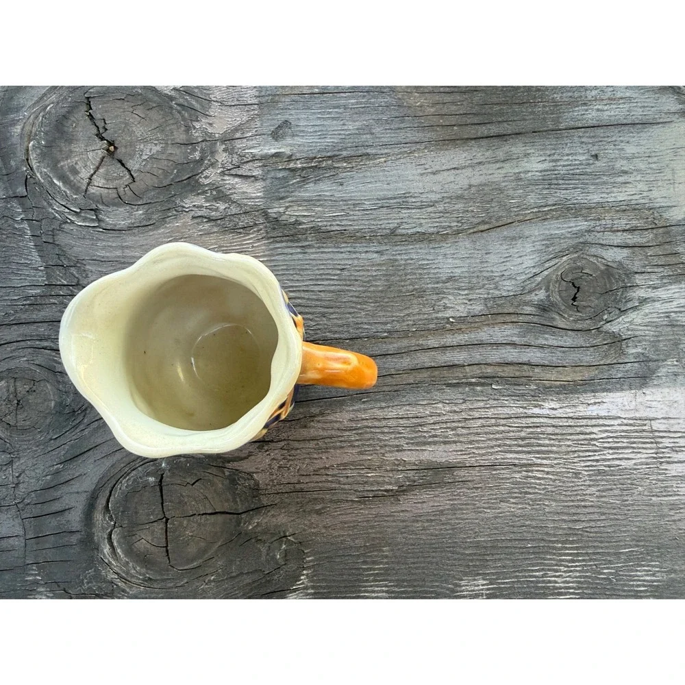 Henriksen Imports Classic Majolica‎ Bird and Pear Handpainted Stoneware Creamer
